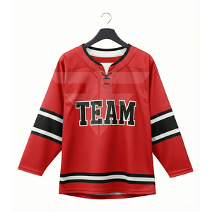 Camiseta de Hockey sobre Hielo Blanca, Tejido de Malla Premium, Unisex, Corte Adulto, Manga Corta, Transpirable, Tallas Grandes, Personalizable para Equipos - Product Image 2