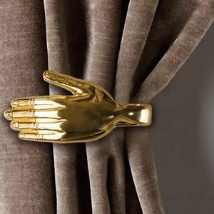 Attache de rideau de grande taille, attache de rideau en métal, attache de rideau de luxe, support de rideau de fenêtre, pour la maison et l'hôtel, en laiton et aluminium - Product Image 2