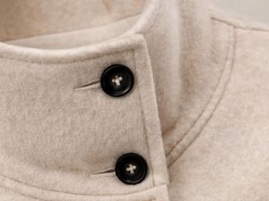 Minimalist Wool Blend Overcoat High Collar Long Winter <b>Jacket</b> Elegant Neutral Statement Coat - Product Image 6