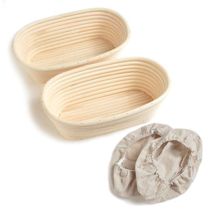 Cestas de mimbre vintage para fermentación de masa ácida, cestas para hornear pan, utensilios de cocina para hornear. - Product Image 4