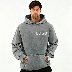 Sudadera con Capucha Personalizada con Pedrería, 100% Algodón, Felpa, Unisex, Lisa, de Invierno, Holgada, con Bolsillos, Transpirable, Antiencogimiento, Gruesa, 550g - Product Image 4