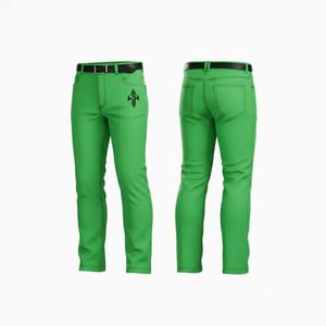 Jeans d'été pour hommes de qualité supérieure, 100% coton denim, personnalisés, légers, respirants, décontractés, lavés, coupe droite mi-haute, RIVIAN ATLANTIC - Product Image 1