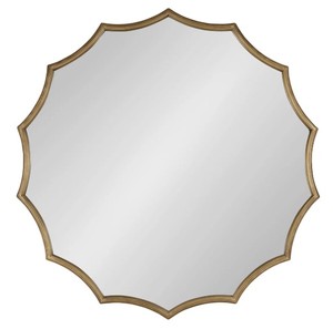 Scalloped Edge Wall <b>Mirror</b> – Modern Decorative Gold <b>Frame</b> <b>Mirror</b> for Living Room, Bedroom & Home Decor - Product Image 3