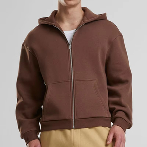 Nouvelle arrivée : sweat à capuche zippé surdimensionné pour homme, 100% coton, broderie numérique, respirant, entièrement personnalisable - Product Image 1