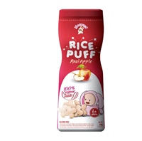 100% Goût Original, Sain et Naturel, Sans Gluten, Snacks de Riz Soufflé Croustillants pour Bébé, Facilement Meltables, à la Patate Douce et à la Citrouille, Boîte Sans Sucre