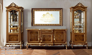 Vitrina Tradicional para Vajilla en Acabado Nogal, Diseño Real, Vitrina Antigua en Acabado Nogal, Elegante Mueble para Vajilla para Comedor, Australia - Product Image 5