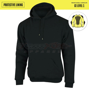 Sweat à capuche polaire pour homme, fermeture éclair, doublure thermique, idéal pour l'hiver et la moto, équipement élégant pour temps froid, commande en gros - Product Image 2