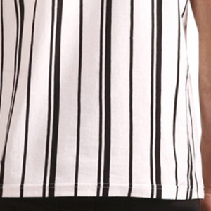 Camiseta de Algodón Rayado Preencogido, Corte Clásico, Ropa Transpirable de Verano, Venta al por Mayor, Camiseta Sublimada Transpirable Lisa 2026 - Product Image 5