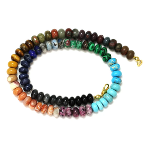 Increíble collar de cuentas de cuarzo suave con tonalidades multicolor, collar de cuentas de piedras preciosas de cuarzo suave con tonalidades de chicle de 7-8 mm. - Product Image 1