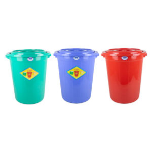 Cubo de agua de plástico de grado 100L duradero con tapa segura y asas fáciles de transportar para las necesidades de almacenamiento doméstico y comercial - Product Image 4