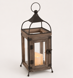 Farol de Madera y Metal Rústico al por Mayor, Farol Colgante Decorativo Vintage Hecho a Mano para Eventos de Boda y Decoración del Hogar Estilo Granja - Product Image 5