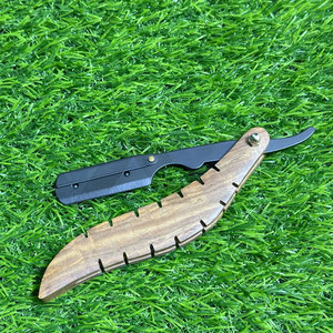 Navajas de Afeitar Profesionales de Última Generación con Mango de Madera, Navajas de Afeitar Clásicas de Madera para Hombre, Navajas de Afeitar Rectas con Acabado Personalizado - Product Image 1