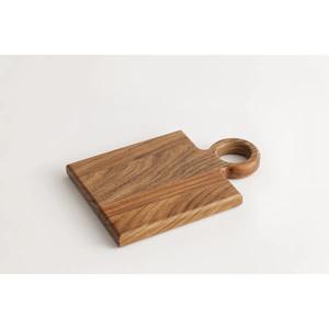 Planche à découper en bois d'acacia, design compact, poignée ronde, épaisse, durable, sûre pour les couteaux, idéale pour couper, servir et offrir en cadeau - Product Image 2