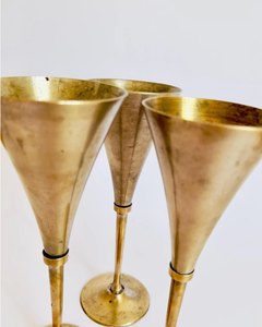 Vintage Nickel-Plated Brass <b>Wine</b> <b>Goblet</b> Unique Home Bar Wedding & Party Decor Similar to Beer glass Gift Idea - Product Image 4