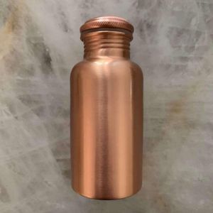 Minimal design copper water bottle modern hydration accessory for professional office <b>desk</b> lifestyle users - Product Image 4
