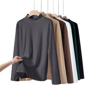 Camiseta Térmica de Manga Larga con Cuello Alto para Hombre, Personalizada con Logotipo OEM, Estilo Casual Urbano, para Otoño e Invierno - Product Image 1