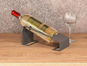 Simple Black Metal Wine Bottle Holder Perfect For Kitchen Counter Dining <b>Table</b> Bar Display And Home Decor Wholesale From India - Product Image 5