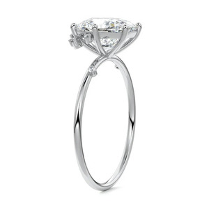 IGI Certified <b>Cushion</b> Cut Lab Grown Diamond Solitaire Engagement <b>Ring</b> Rhodium 10K 14K 18K Gold 925 935 Silver <b>Wedding</b> Party - Product Image 4