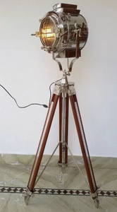 Lámpara de Metal Ajustable Hecha a Mano Estilo Vintage ALFA-NAUTICAL, Soporte de Trípode Cilíndrico, Decoración para el Hogar, Impresión Digital - Product Image 3