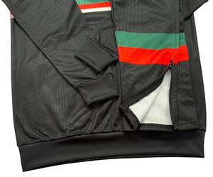 Ensemble de survêtement 2 pièces pour homme avec fermeture éclair sur le devant, col montant, tenue d'entraînement, logo personnalisé, vêtements de sport de football, tenue de course à pied, OEM ODM - Product Image 5