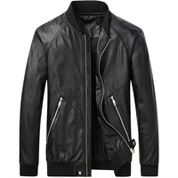 Vestes en cuir à prix avantageux, vestes en cuir noir de haute qualité, veste en cuir d'hiver pour hommes, prix de gros, personnalisation