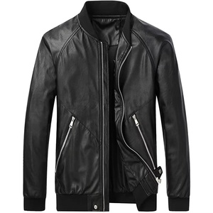 Leather <b>Jackets</b> <b>Cheap</b> Price High Quality Black Lather <b>Jackets</b> <b>Winter</b> Leather <b>Jacket</b> for Men Wholesale Rate Customization - Product Image 3