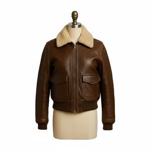 Veste en coton marron à franges personnalisée pour hommes et femmes, fabriquée à la main, modèle Trusmile Wear HBS-01, broderie 3D, style western - Product Image 1