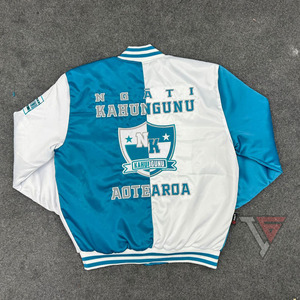 Chaqueta bomber satinada de dos tonos de alta calidad personalizada para hombre, chaqueta bomber satinada de alta calidad, chaquetas para hombre, chaqueta Letterman para hombre - Product Image 2