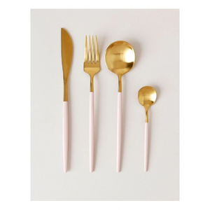 Top selling Metal Cutlery Set With Enamel Handles High Quality Dishwasher Safe Home Hotels Wedding Dinnerware Flatware Set - Product Image 6