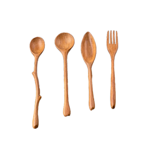 Cuchara de madera natural hecha a mano en Vietnam para cocinar, revolver, servir, hornear y uso decorativo en la cocina, venta al por mayor. - Product Image 3
