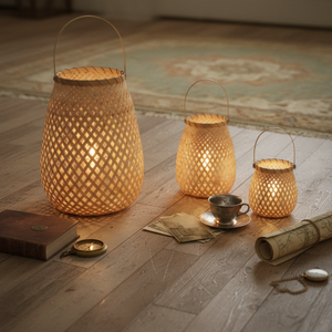 Bamboo <b>Lantern</b> Vietnam Best Selling Handmade Eco-friendly Candle Holders Natural Table <b>Lamp</b> Handles Home & Gardens Decor - Product Image 1