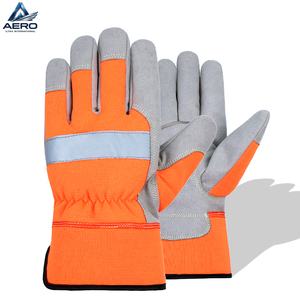Guantes de Trabajo de Cuero Industriales 2026 de Alta Visibilidad con Detalles Reflectantes y Tejido Transpirable Mejorado - Product Image 1