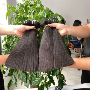 Directo de fábrica 100% extensiones de cabello liso vietnamita virgen trama Remy dibujada doble para onda humana vietnamita de Color Natural - Product Image 1