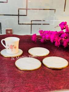 Ensemble de sous-verres en agate de haute qualité, design religieux, faits à la main, polis, durables, décoration d'intérieur pour le thé/le café - Product Image 6