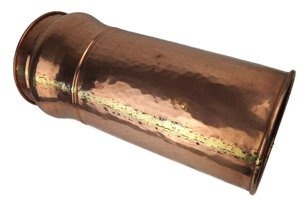 <b>Hammered</b> Design Copper Metal Umbrella Stand Suitable for Entryway Events Hotels Resorts and Luxury Interior Decor From India - Product Image 4