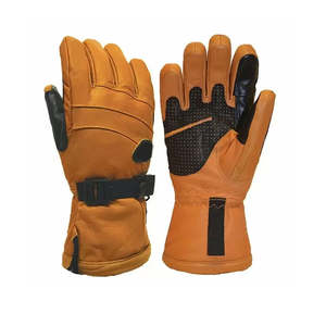 Fabrication directe en usine, gants de ski d'hiver en cuir de chèvre, imperméables, respirants, thermiques, pour le patinage sur neige, prix raisonnables - Product Image 1