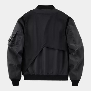Custom Black Workwear Down <b>Jacket</b> Multi Pocket <b>Techwear</b> Bomber Designer Winter Hooded Cotton Lined Unisex - Product Image 2