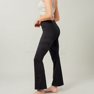 Pantalones Deportivos Acampanados de Invierno para Mujer con Logotipo Personalizado, Tela Elástica de Algodón de Alta Calidad, Secado Rápido, Transpirable, Ecológico, MOQ Bajo - Product Image 4