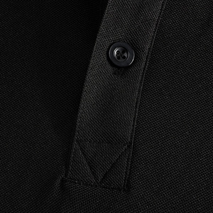 T-shirt noir à manches courtes, polo de golf amincissant, polo en coton à séchage rapide pour homme - Product Image 6
