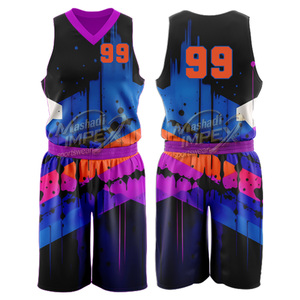 Ensemble de maillots de basket-ball imprimés camouflage Mashadi IMPEX 33, maille polyester respirante, unisexe, adulte, personnalisé, impression thermique pour hommes - Product Image 2
