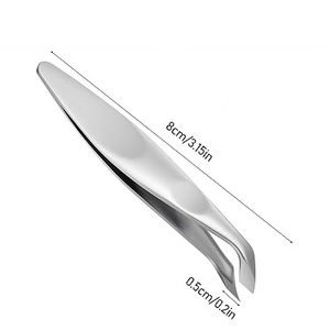 High Quality Mini Cutter 12.5 MM Bevel Jaw Wide Opening Curved Blade <b>Pointed</b> Tip Fingernail Tool Simple Style Adult Use - Product Image 2