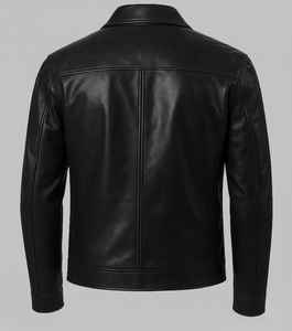 Chaqueta Bomber de Cuero Genuino de Alta Calidad para Hombre, Tacto Suave, Estilo Contemporáneo y Relajado, Transpirable y Cómoda para Invierno - Product Image 3
