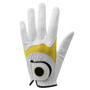 Gants de golf en cuir véritable pour hommes, design unique, nouvelle arrivée, avec logo personnalisé, protection sportive applicable - Product Image 1