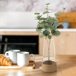 Mypift แจกันแก้วขนาด9.8นิ้วพร้อมเชือกป่าน-ตกแต่งบ้านไร่แบบชนบทสินค้าสุดฮิตใน Amazon - Product Image 5