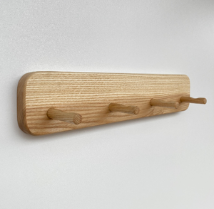 100% Natural Wood Coat Hooks Railing Decorative Factory Wholesales <b>Wall</b> Hanging Hat Hanger Bedroom Rack Hanger - Product Image 1