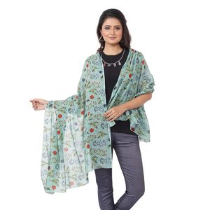 Printed Cotton Scarf for Women, Lightweight Soft Scarves <b>Stoles</b> for Summer & Winter - Product Image 3