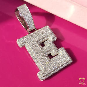 Collar con Colgante de Letra 'S' Personalizado, con Incrustaciones de Diamantes Cultivados en Laboratorio, Chapado en Rodio, Estilo Hip Hop, Plata 925, Lujoso y Brillante, para Regalo - Product Image 5