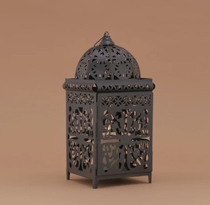 Eco Friendly Metal <b>Lantern</b> With Glass <b>Hurricane</b> Candle Holder For Wedding Reception Dining Table Garden And Outdoor Decoration - Product Image 3