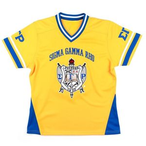 Maillot de football Sigma Gamma Rho Or Unisexe – Tenue de Sororité Grecque, T-shirt Athlétique, Vêtement de Sport Personnalisé pour Équipe, Maillot Décontracté pour Jour de Match - Product Image 1