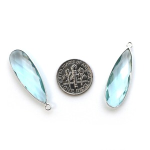 Colgante de Topacio Azul Hecho a Mano en Forma de Lágrima de 4mm con Cuarzo Facetado Engastado en Bisel, Chapado en Oro, Amuleto Infantil, Joyería de Moda para Fiestas, Regalo - Product Image 5